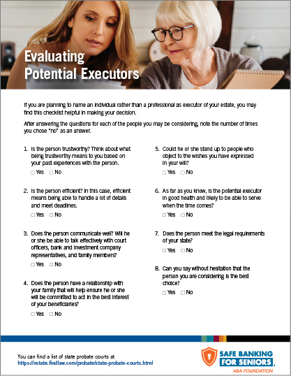 Evaluating Potential Executors